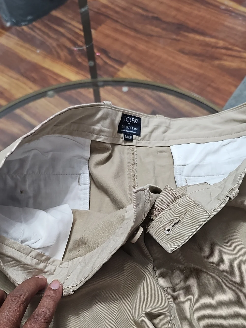 J Crew The Sutton Classic Straight Chino Pants - Khaki Tan Size 34x30